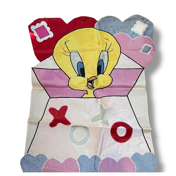 Vintage Tweety Bird Looney Tunes Flag Garden Windsculpt Spring Valentines 1999 - Picture 3 of 14